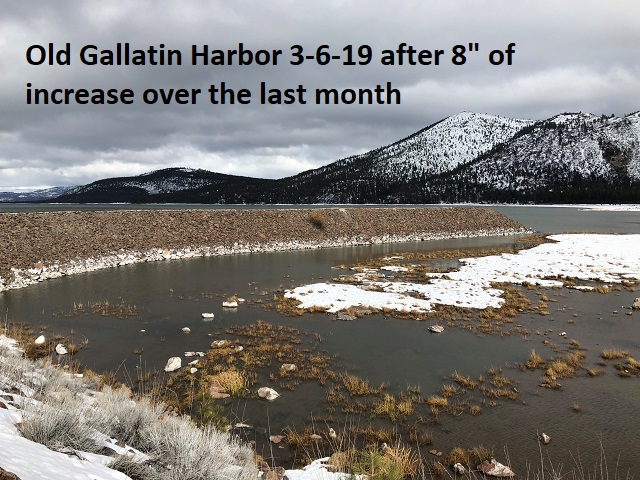 3-6-19 Old Gallatin Harbor after 8 inches of increase in the last month